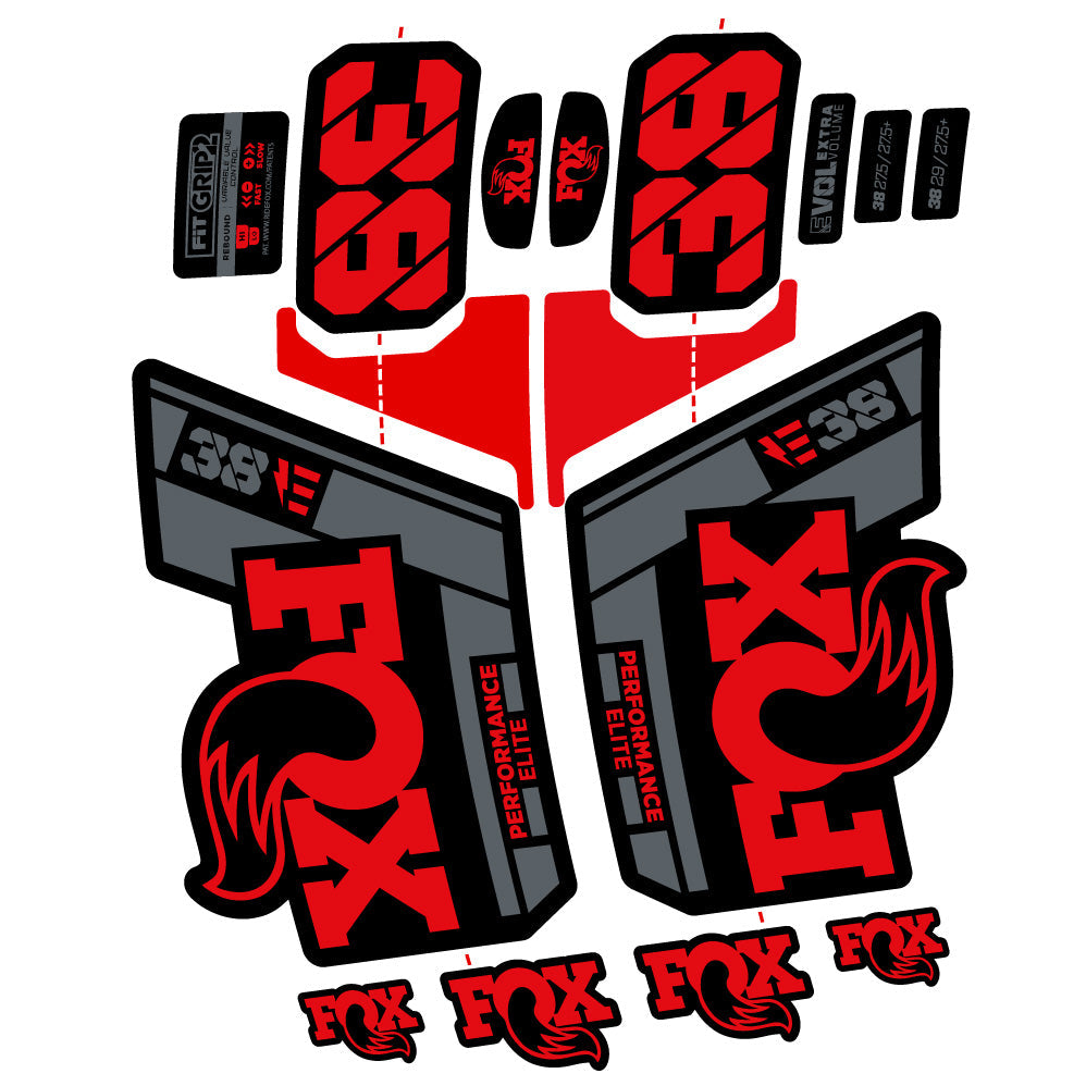Stickers Custom Autocollant for Fox 38 Performance Elite E (2021 2024) 29” Vinyl Sticker Autocollants fourche VTT