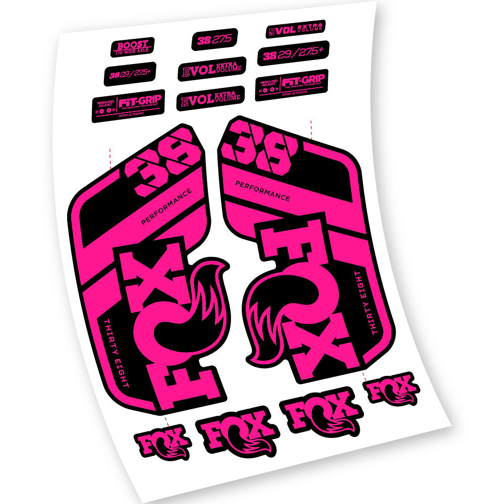 Stickers Fox 38 Float Grip Performance 2021 compatibles Autocollants fourche VTT 29"