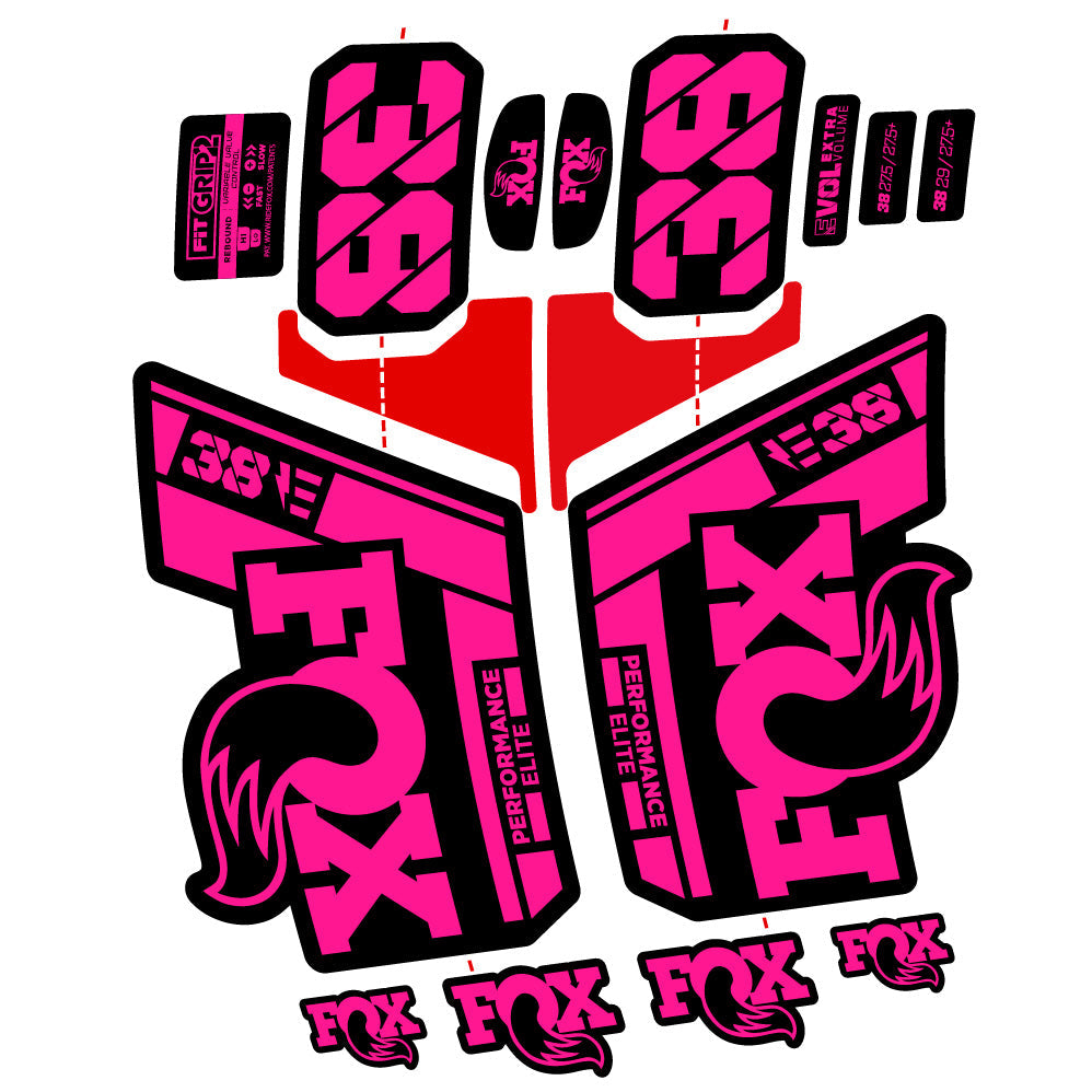 Stickers Custom Autocollant for Fox 38 Performance Elite E (2021 2024) 29” Vinyl Sticker Autocollants fourche VTT
