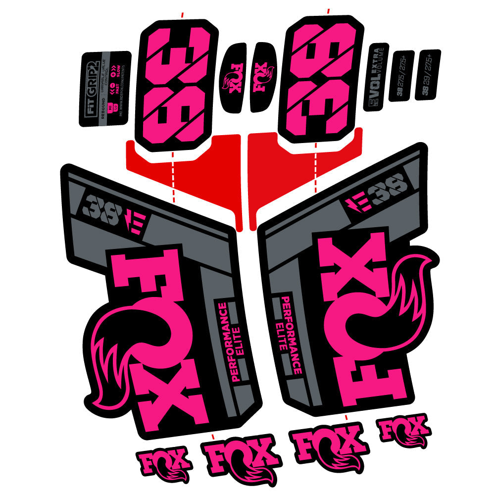 Stickers Custom Autocollant for Fox 38 Performance Elite E (2021 2024) 29” Vinyl Sticker Autocollants fourche VTT