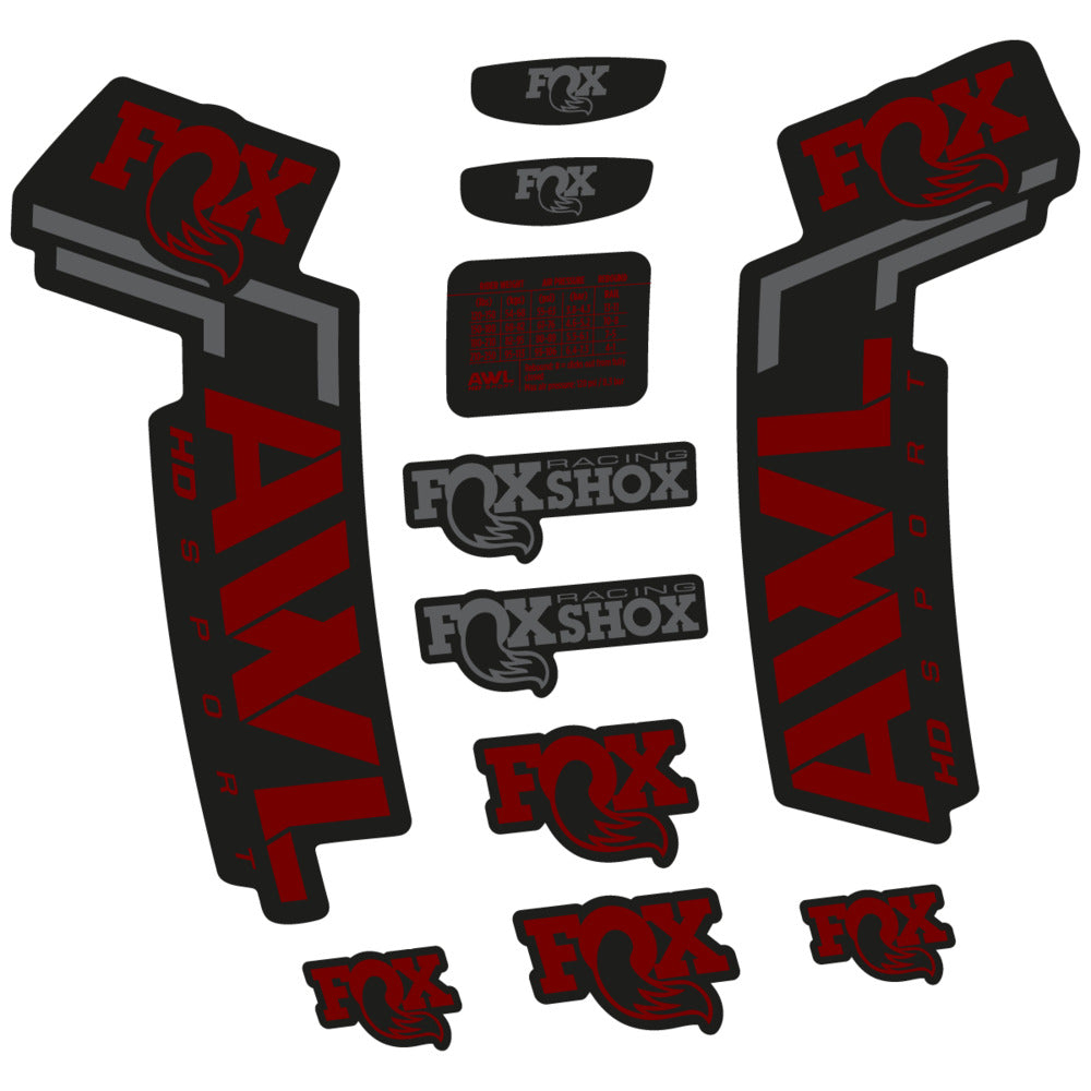 Stickers Compatible Decal Fox AWL HD Sport 2025 compatibles - Autocollants fourche VTT