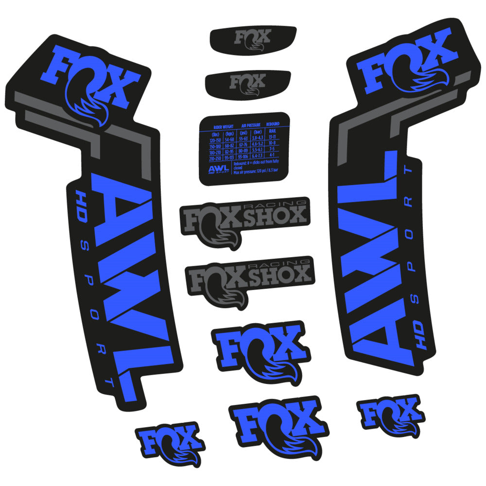Stickers Compatible Decal Fox AWL HD Sport 2025 compatibles - Autocollants fourche VTT