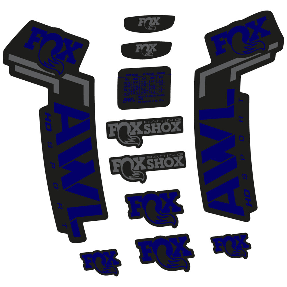 Stickers Compatible Decal Fox AWL HD Sport 2025 compatibles - Autocollants fourche VTT