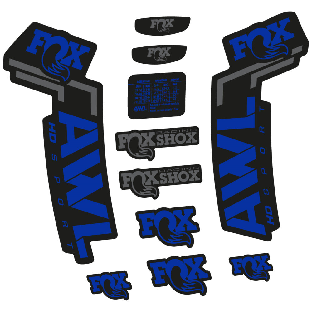 Stickers Compatible Decal Fox AWL HD Sport 2025 compatibles - Autocollants fourche VTT