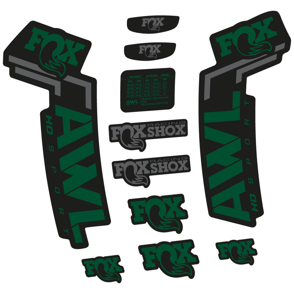 Stickers Compatible Decal Fox AWL HD Sport 2025 compatibles - Autocollants fourche VTT