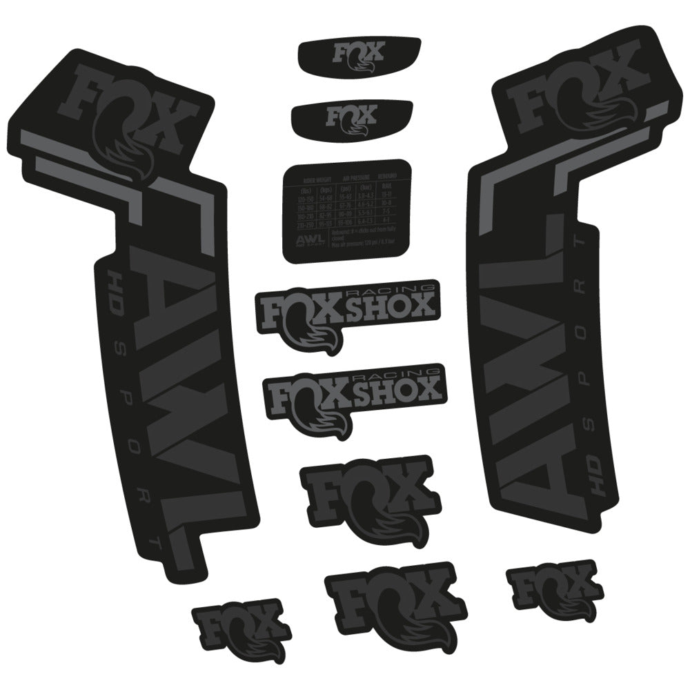 Stickers Compatible Decal Fox AWL HD Sport 2025 compatibles - Autocollants fourche VTT