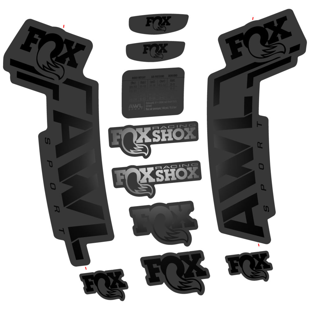 Stickers Compatible Decal Fox AWL Sport 2025 compatibles - Autocollants fourche VTT