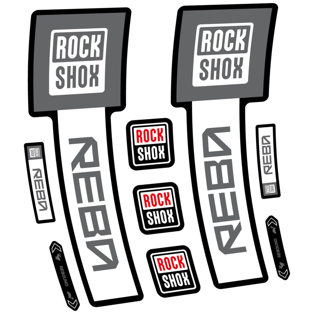 Stickers RockShox Reba Base 2026 compatibles - Autocollants fourche VTT
