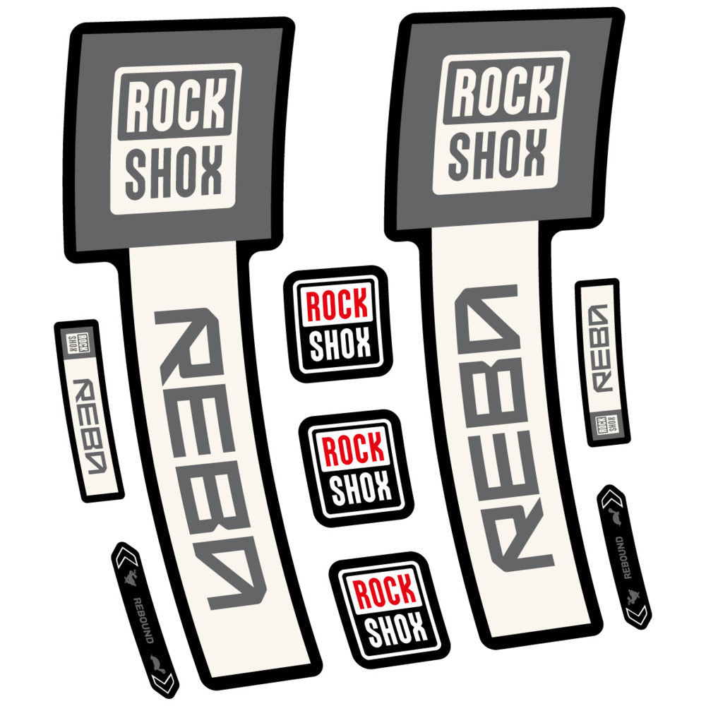 Stickers RockShox Reba Base 2026 compatibles - Autocollants fourche VTT