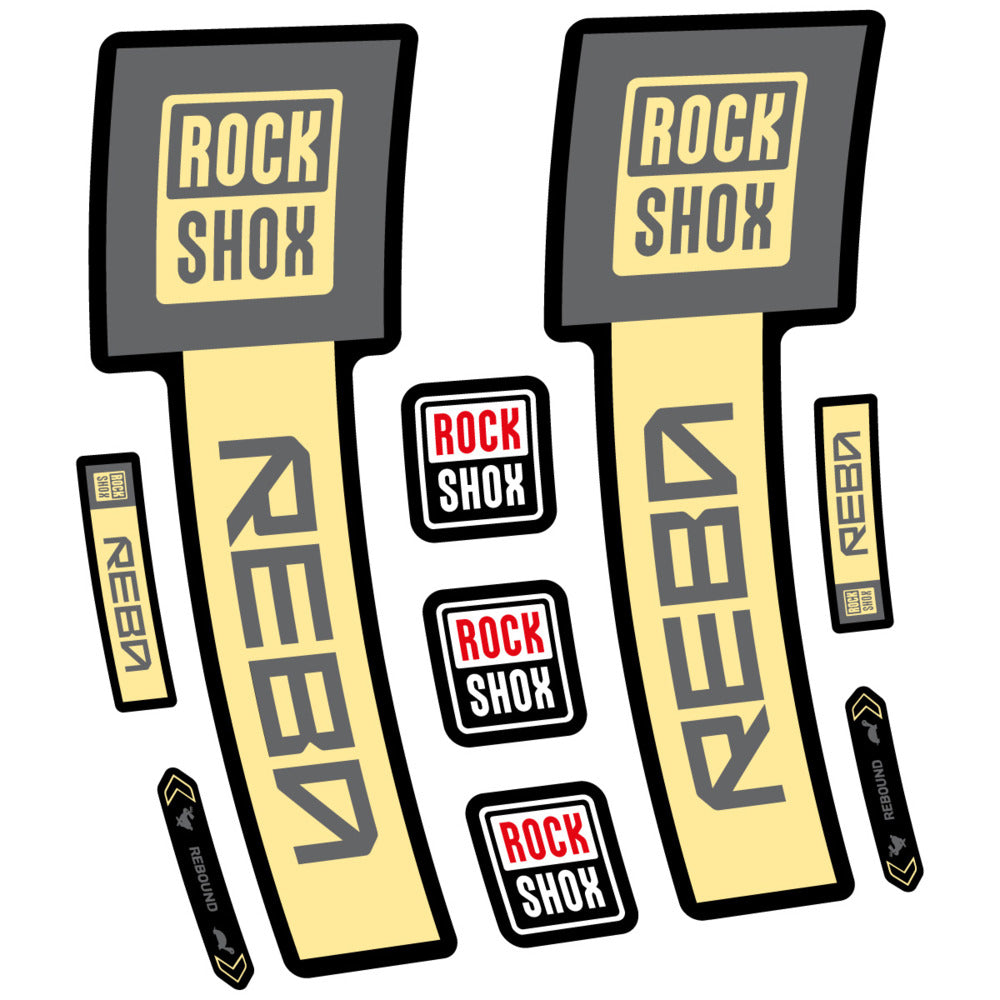 Stickers RockShox Reba Base 2026 compatibles - Autocollants fourche VTT