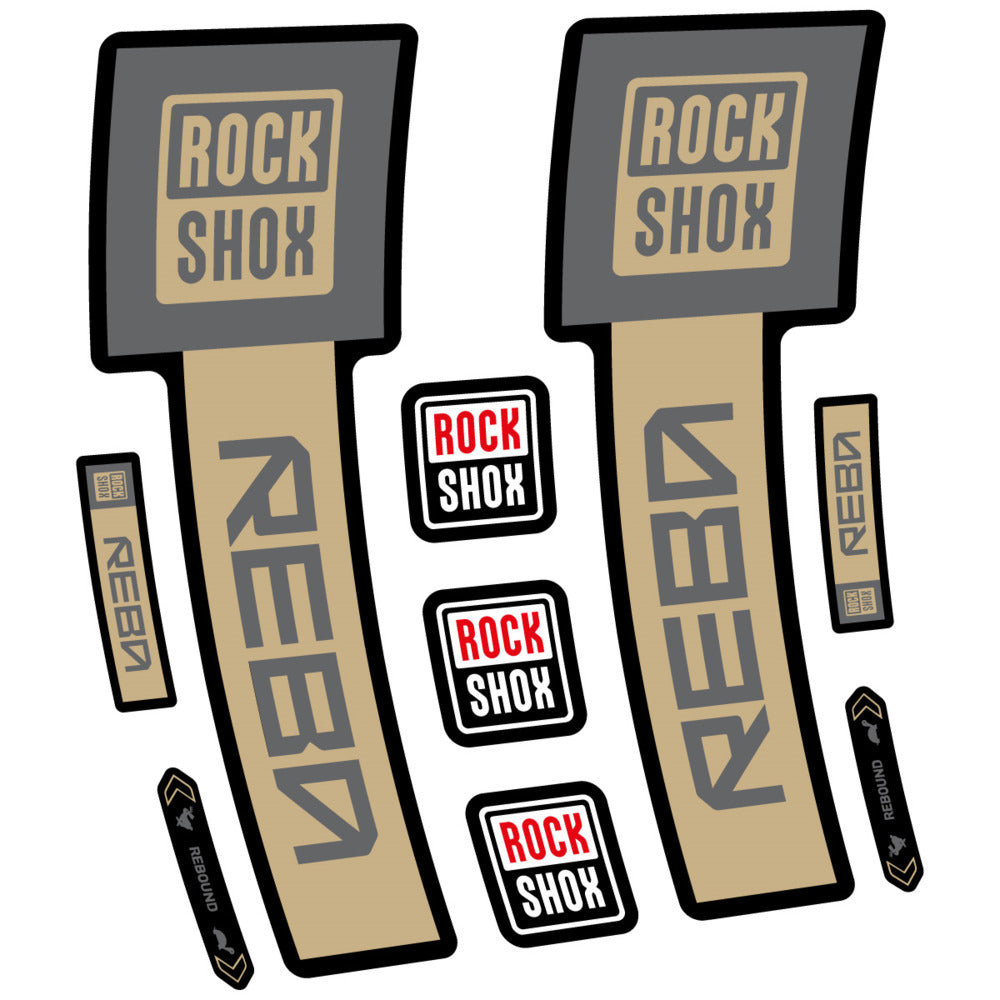 Stickers RockShox Reba Base 2026 compatibles - Autocollants fourche VTT