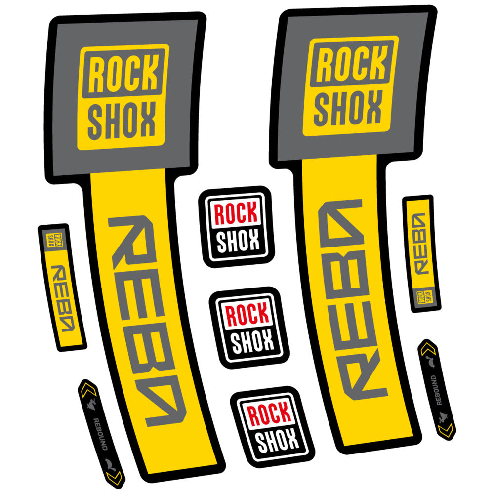 Stickers RockShox Reba Base 2026 compatibles - Autocollants fourche VTT