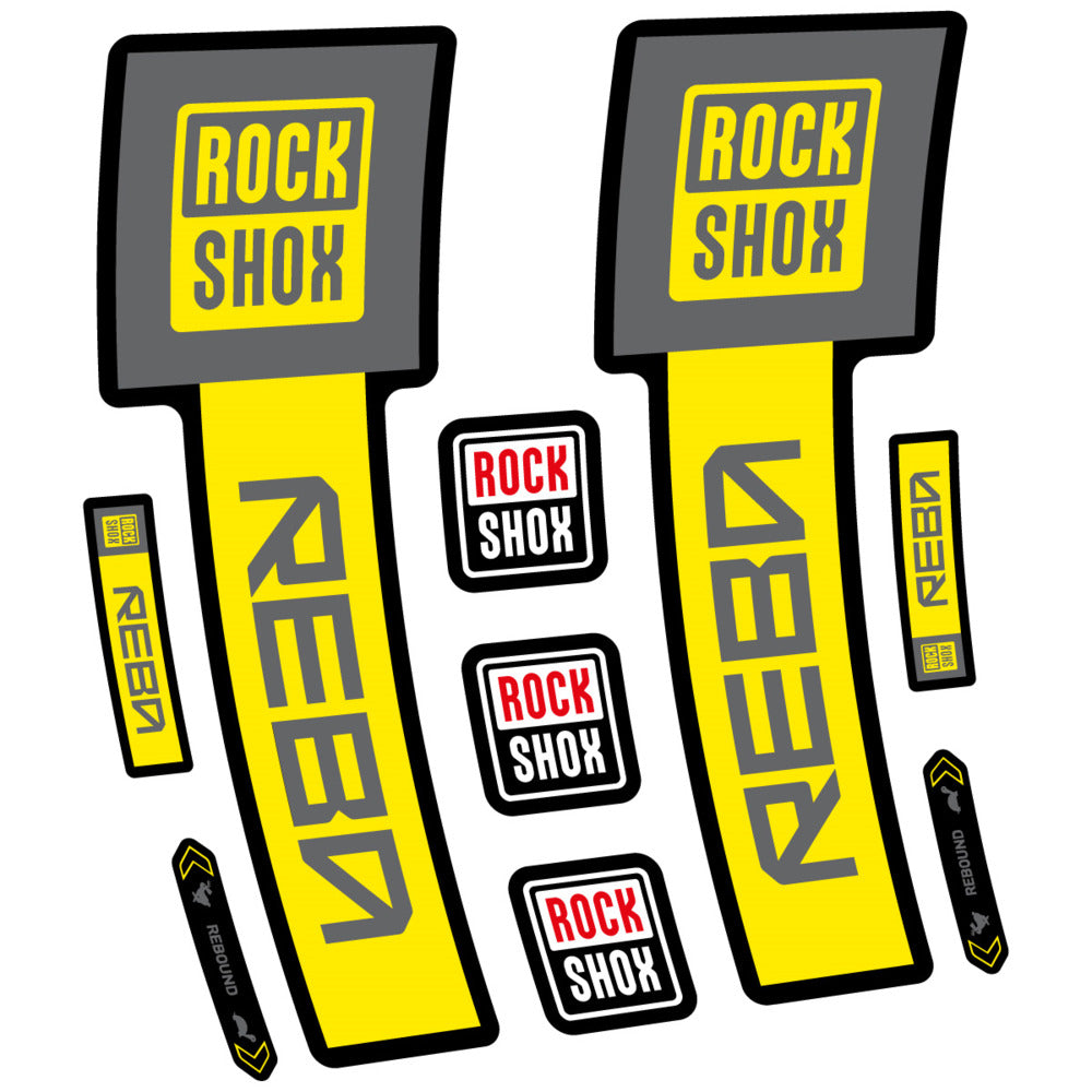 Stickers RockShox Reba Base 2026 compatibles - Autocollants fourche VTT