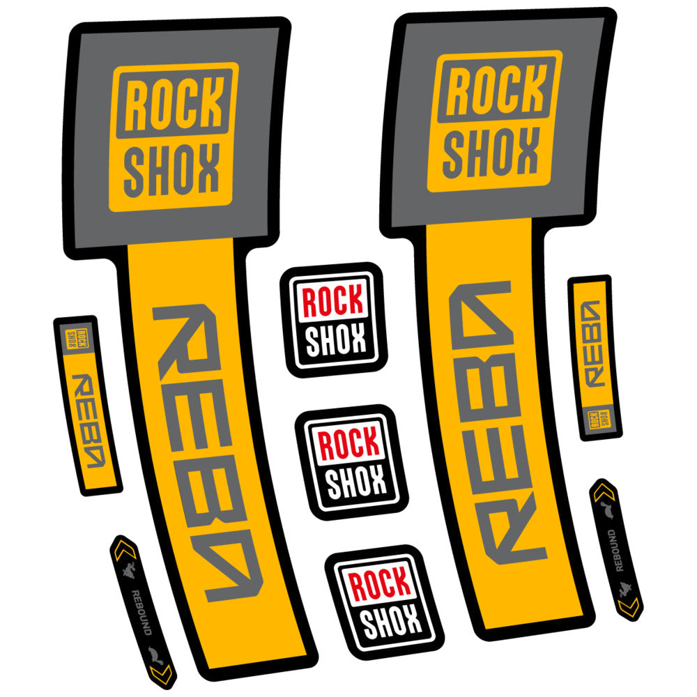 Stickers RockShox Reba Base 2026 compatibles - Autocollants fourche VTT