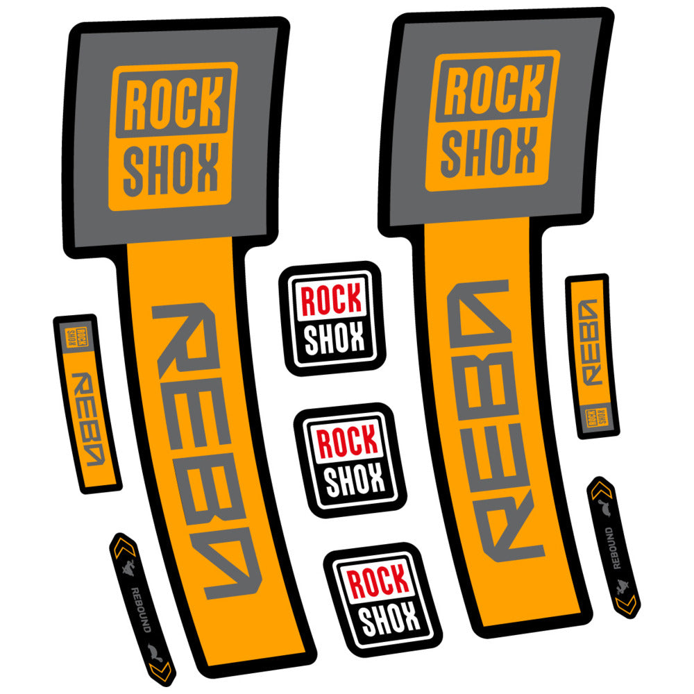 Stickers RockShox Reba Base 2026 compatibles - Autocollants fourche VTT