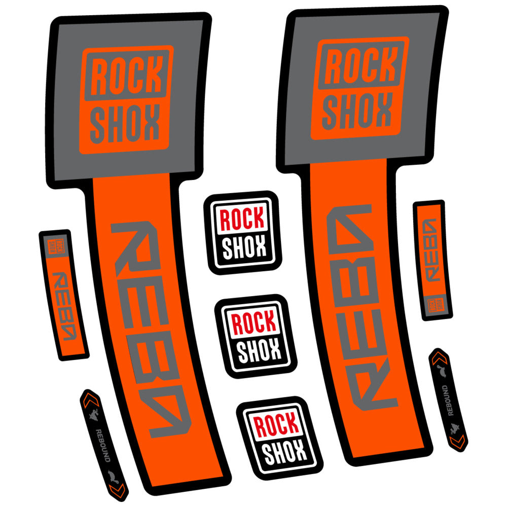 Stickers RockShox Reba Base 2026 compatibles - Autocollants fourche VTT