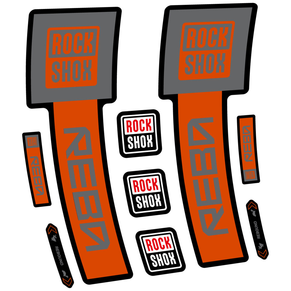 Stickers RockShox Reba Base 2026 compatibles - Autocollants fourche VTT
