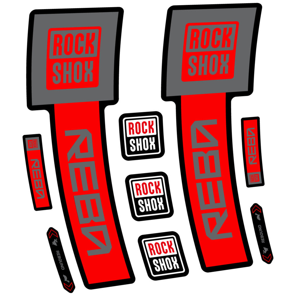 Stickers RockShox Reba Base 2026 compatibles - Autocollants fourche VTT