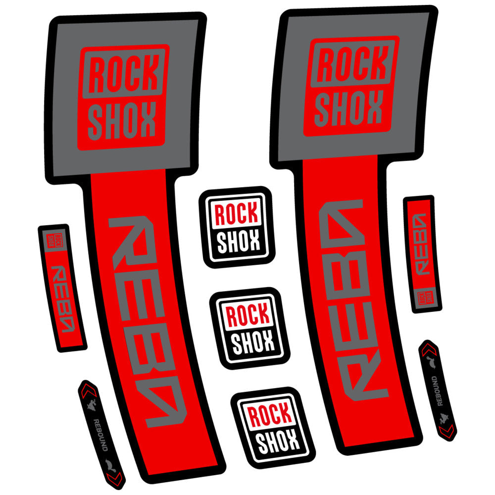 Stickers RockShox Reba Base 2026 compatibles - Autocollants fourche VTT