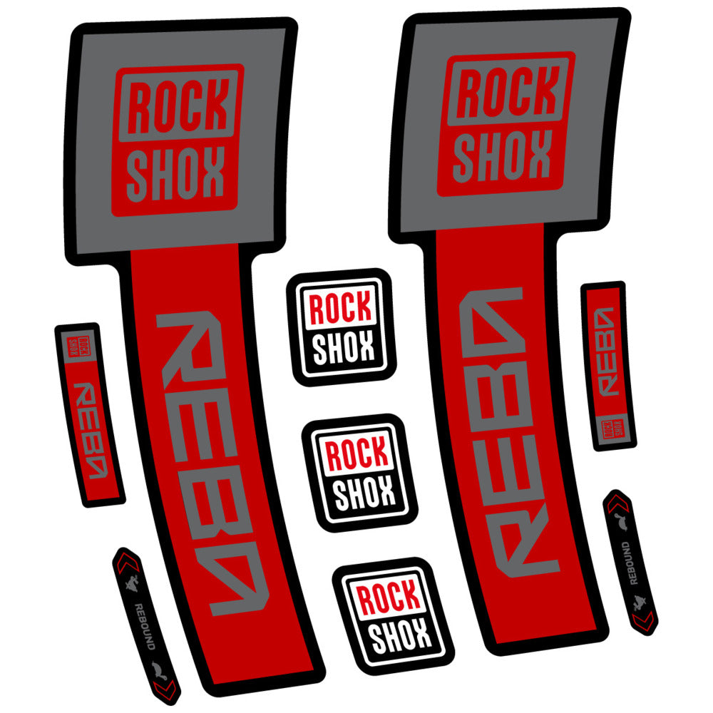 Stickers RockShox Reba Base 2026 compatibles - Autocollants fourche VTT