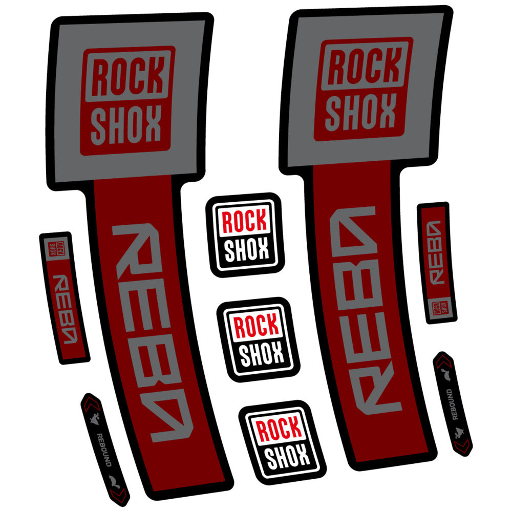 Stickers RockShox Reba Base 2026 compatibles - Autocollants fourche VTT