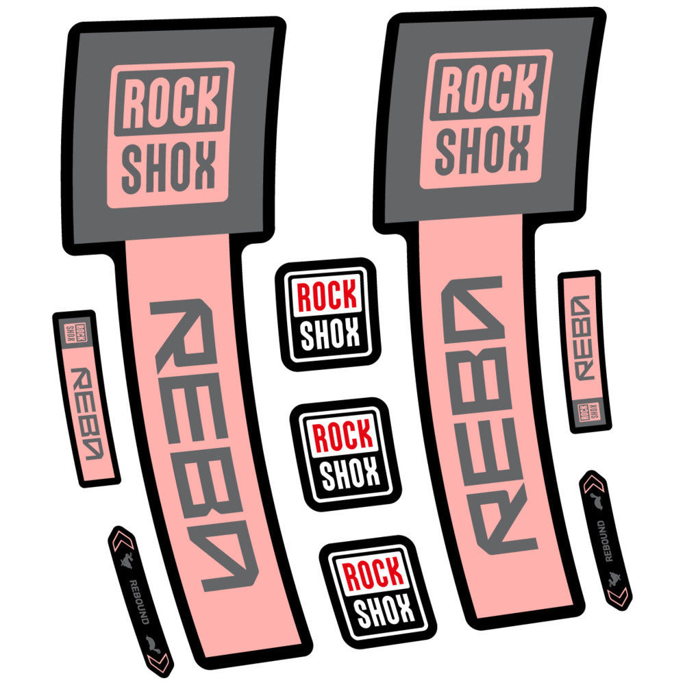 Stickers RockShox Reba Base 2026 compatibles - Autocollants fourche VTT