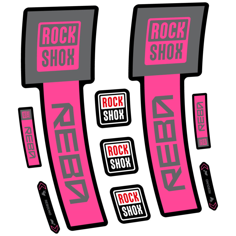 Stickers RockShox Reba Base 2026 compatibles - Autocollants fourche VTT
