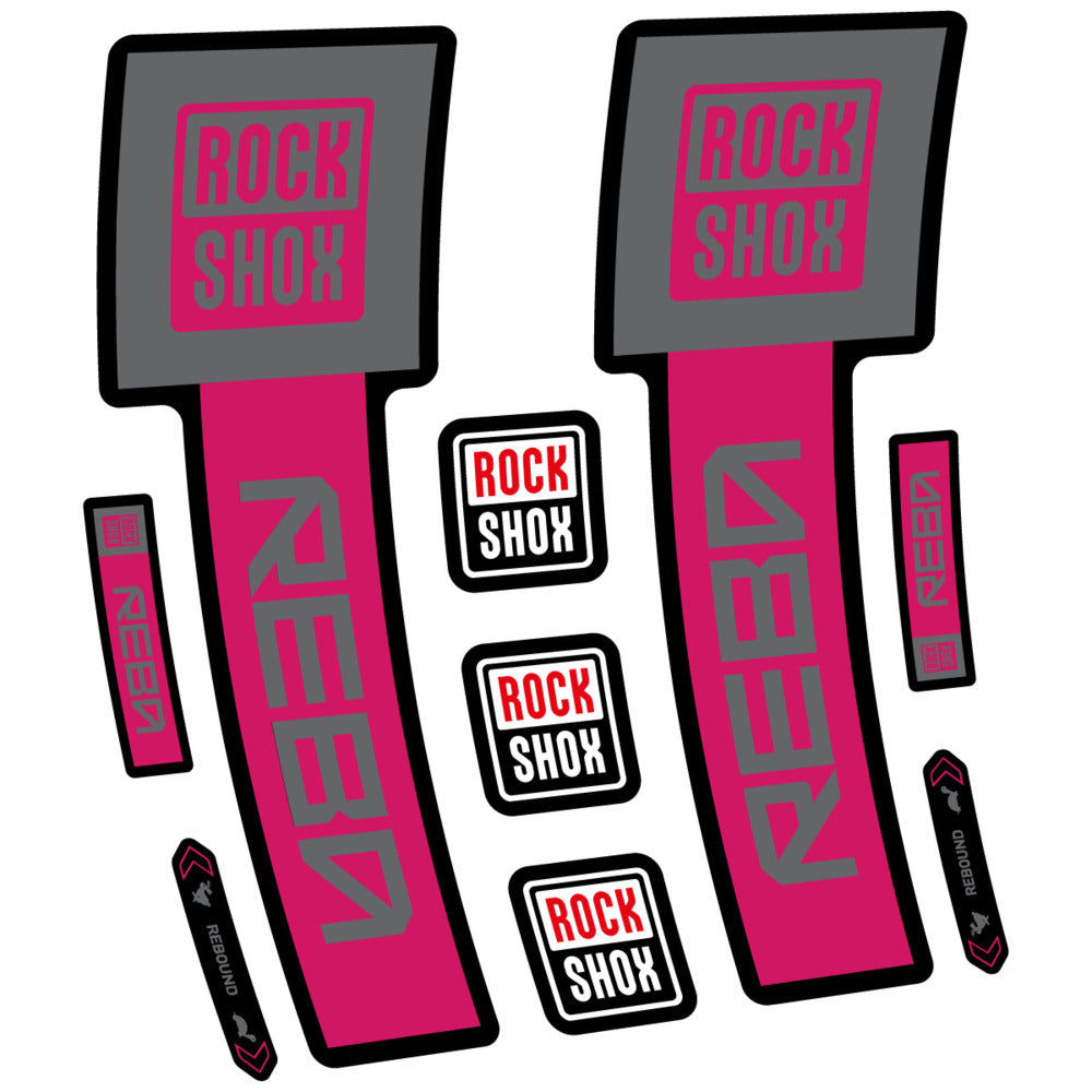 Stickers RockShox Reba Base 2026 compatibles - Autocollants fourche VTT