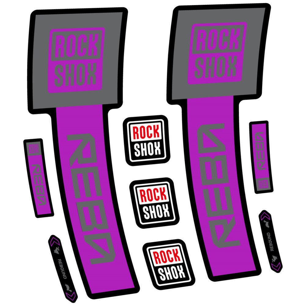 Stickers RockShox Reba Base 2026 compatibles - Autocollants fourche VTT