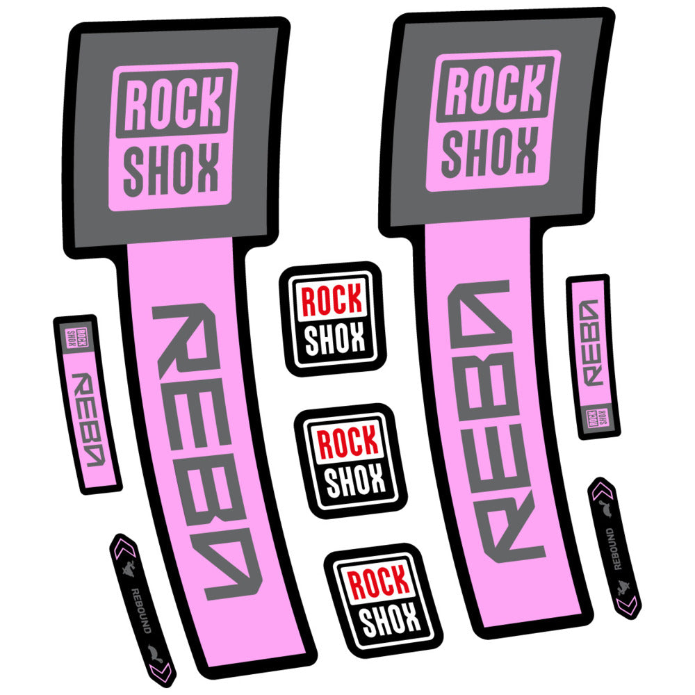 Stickers RockShox Reba Base 2026 compatibles - Autocollants fourche VTT