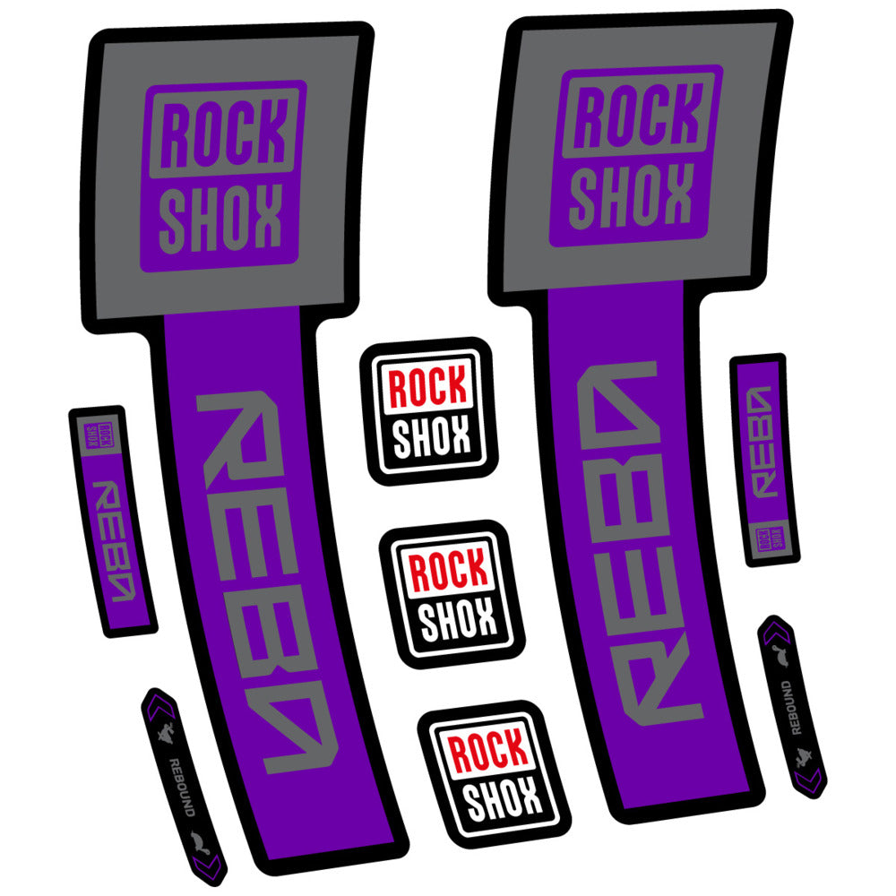 Stickers RockShox Reba Base 2026 compatibles - Autocollants fourche VTT