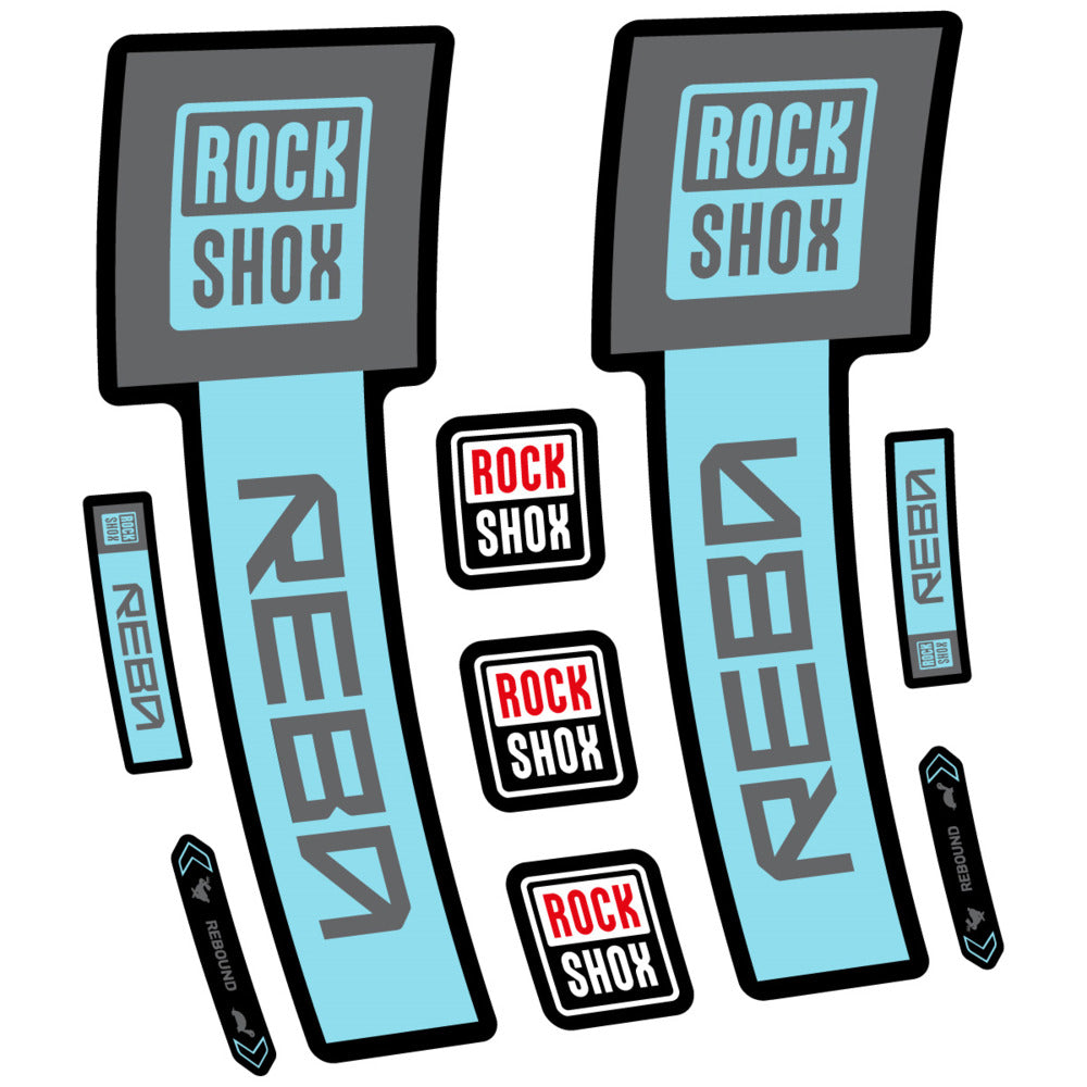 Stickers RockShox Reba Base 2026 compatibles - Autocollants fourche VTT