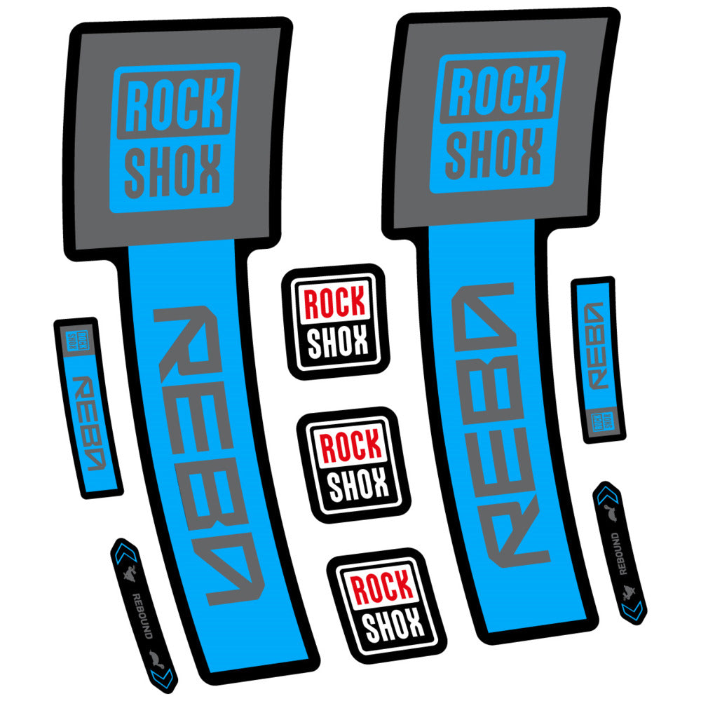 Stickers RockShox Reba Base 2026 compatibles - Autocollants fourche VTT