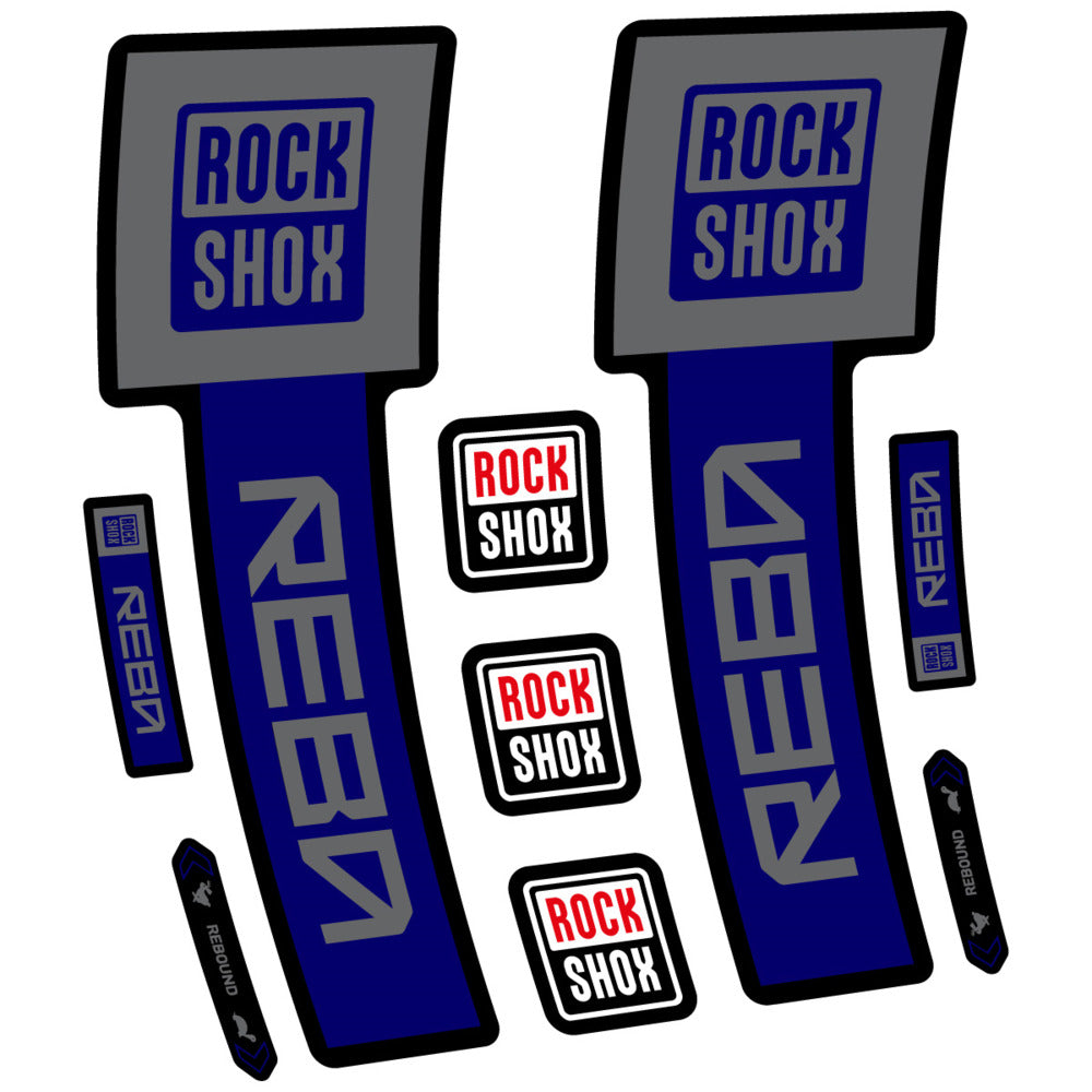 Stickers RockShox Reba Base 2026 compatibles - Autocollants fourche VTT