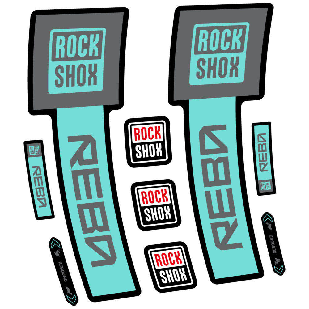 Stickers RockShox Reba Base 2026 compatibles - Autocollants fourche VTT