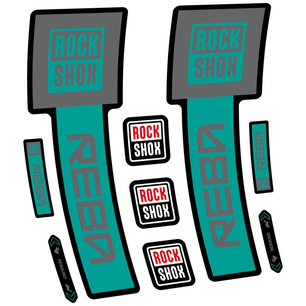 Stickers RockShox Reba Base 2026 compatibles - Autocollants fourche VTT