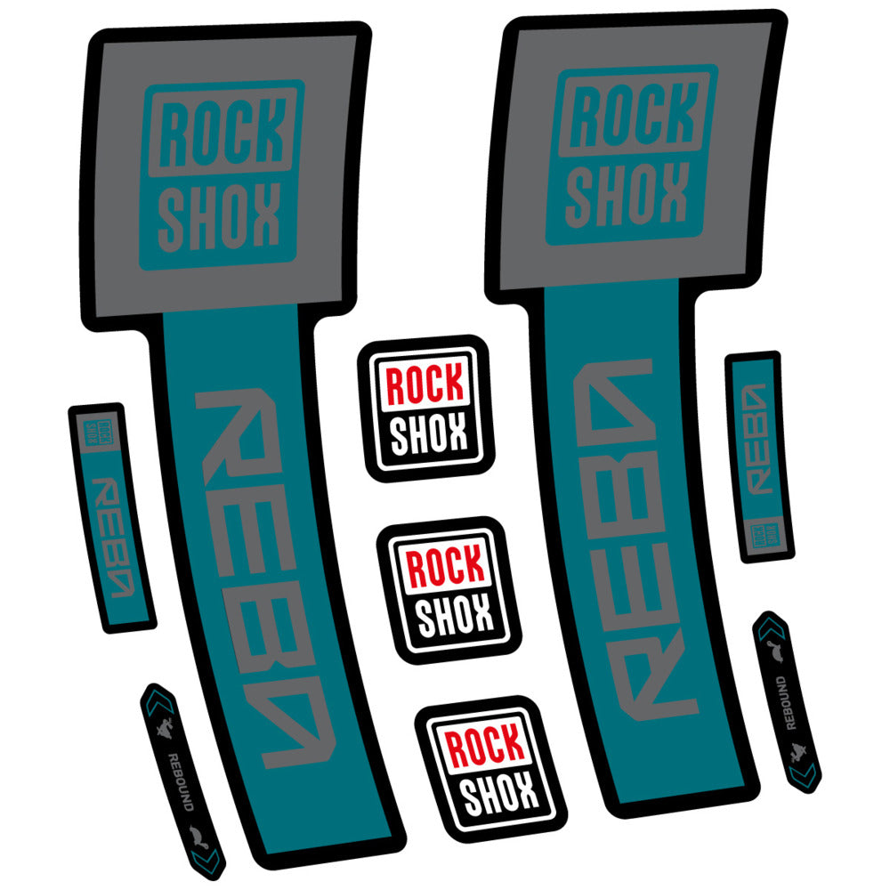 Stickers RockShox Reba Base 2026 compatibles - Autocollants fourche VTT