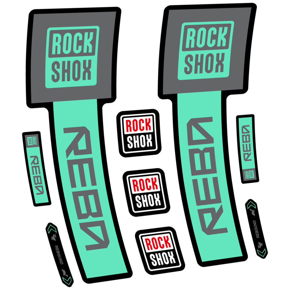 Stickers RockShox Reba Base 2026 compatibles - Autocollants fourche VTT