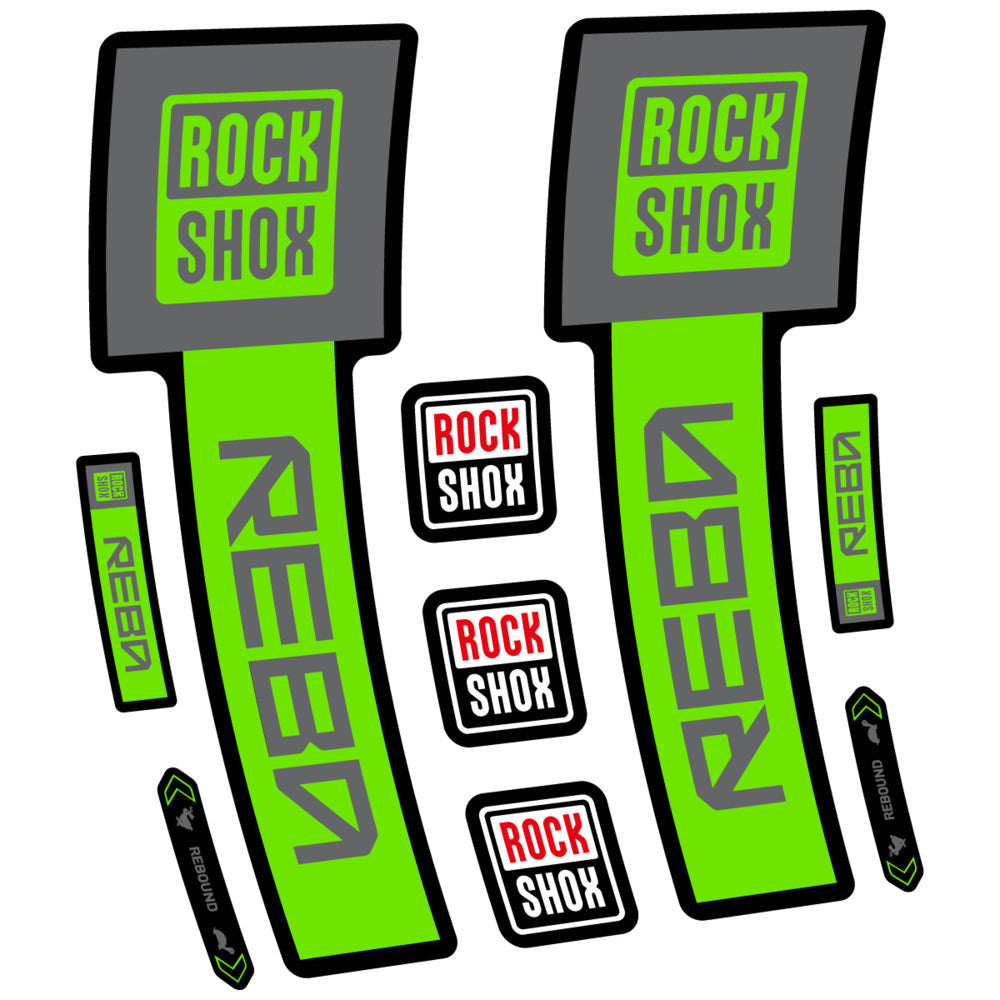 Stickers RockShox Reba Base 2026 compatibles - Autocollants fourche VTT