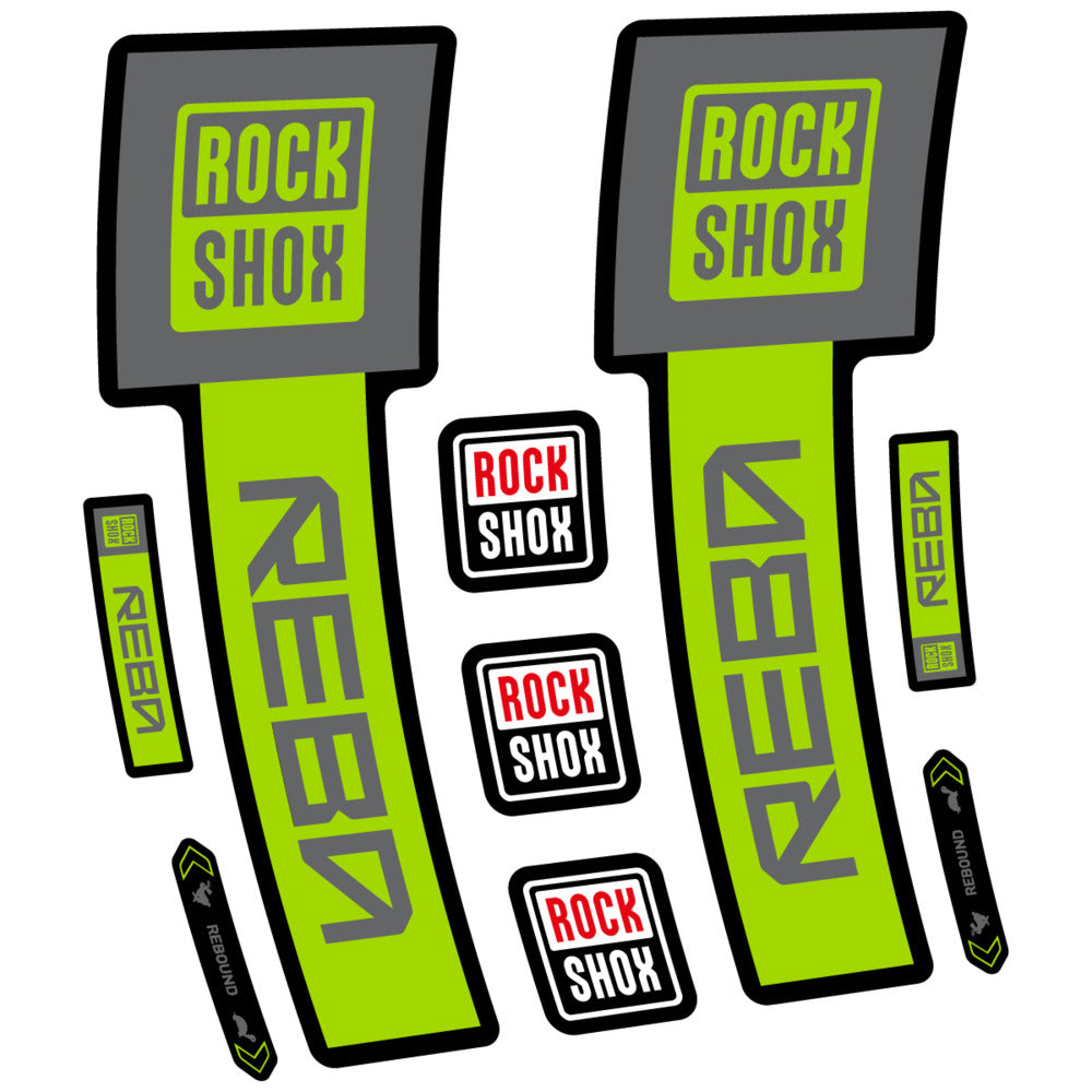 Stickers RockShox Reba Base 2026 compatibles - Autocollants fourche VTT