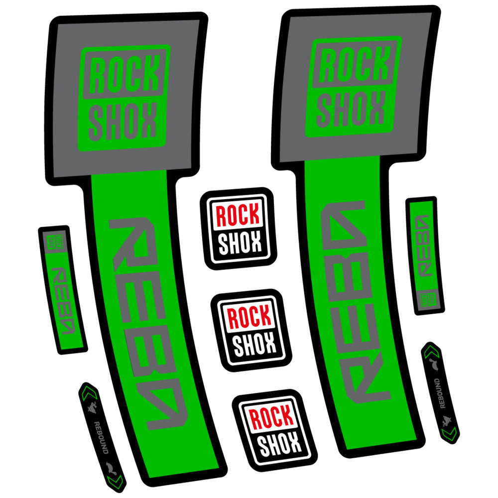 Stickers RockShox Reba Base 2026 compatibles - Autocollants fourche VTT