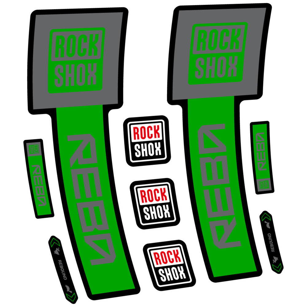 Stickers RockShox Reba Base 2026 compatibles - Autocollants fourche VTT