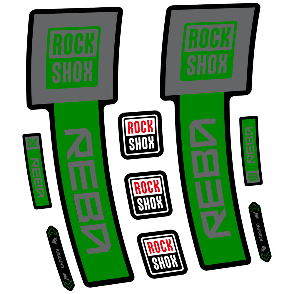 Stickers RockShox Reba Base 2026 compatibles - Autocollants fourche VTT
