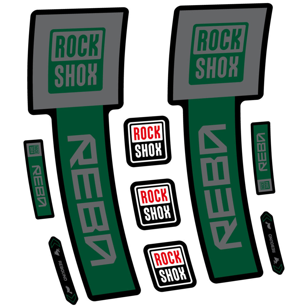 Stickers RockShox Reba Base 2026 compatibles - Autocollants fourche VTT