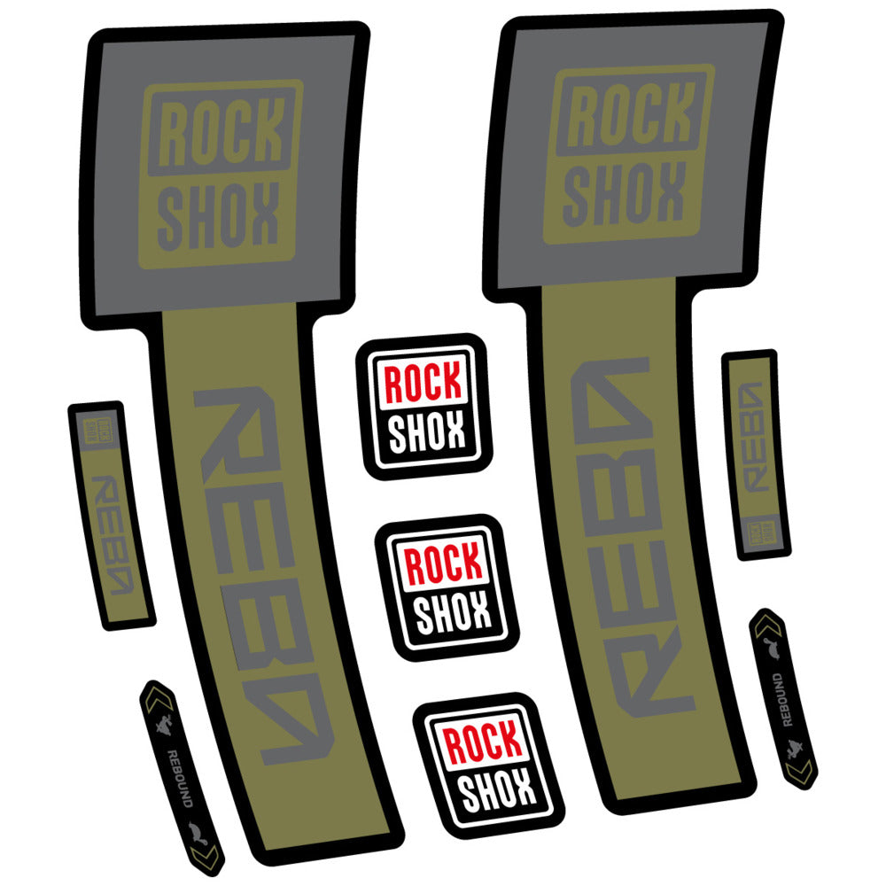 Stickers RockShox Reba Base 2026 compatibles - Autocollants fourche VTT