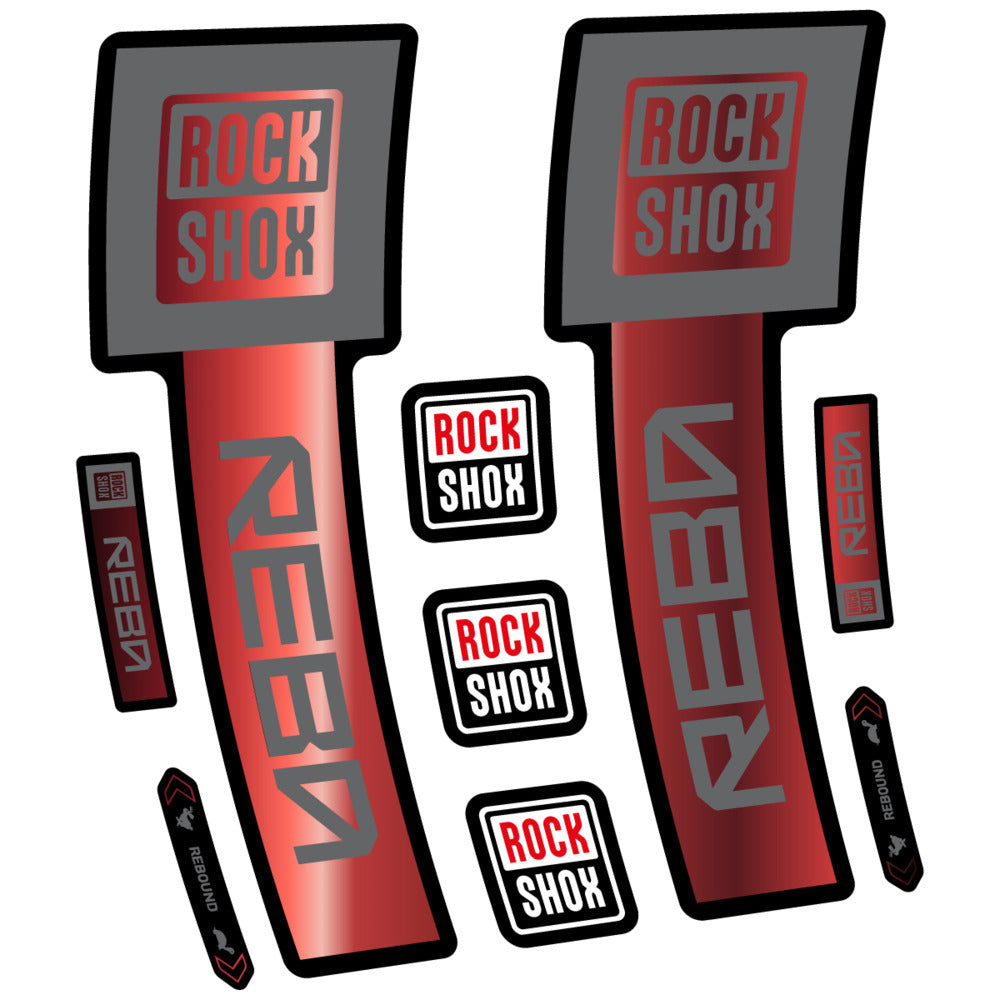 Stickers RockShox Reba Base 2026 compatibles - Autocollants fourche VTT