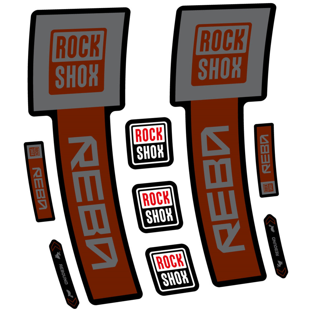 Stickers RockShox Reba Base 2026 compatibles - Autocollants fourche VTT