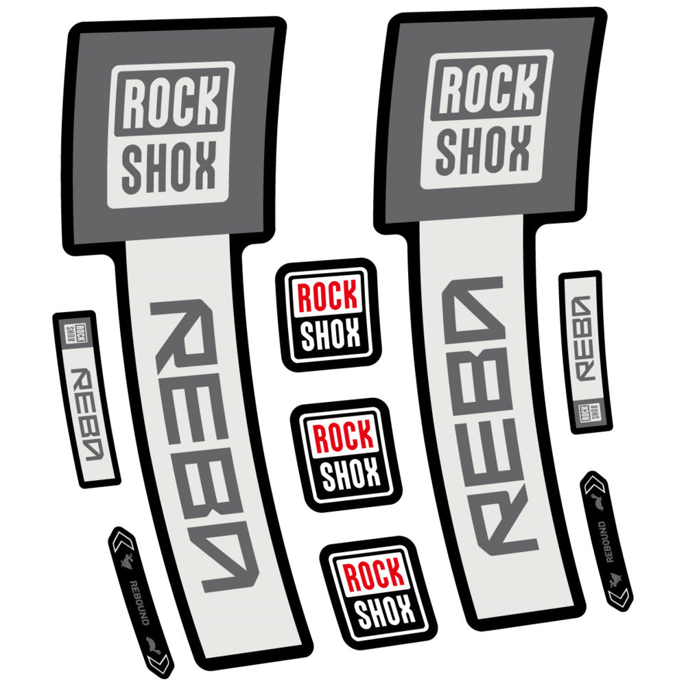Stickers RockShox Reba Base 2026 compatibles - Autocollants fourche VTT