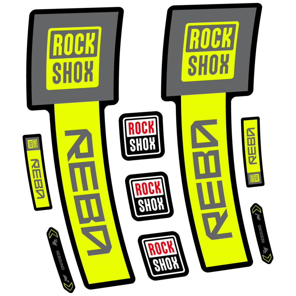 Stickers RockShox Reba Base 2026 compatibles - Autocollants fourche VTT