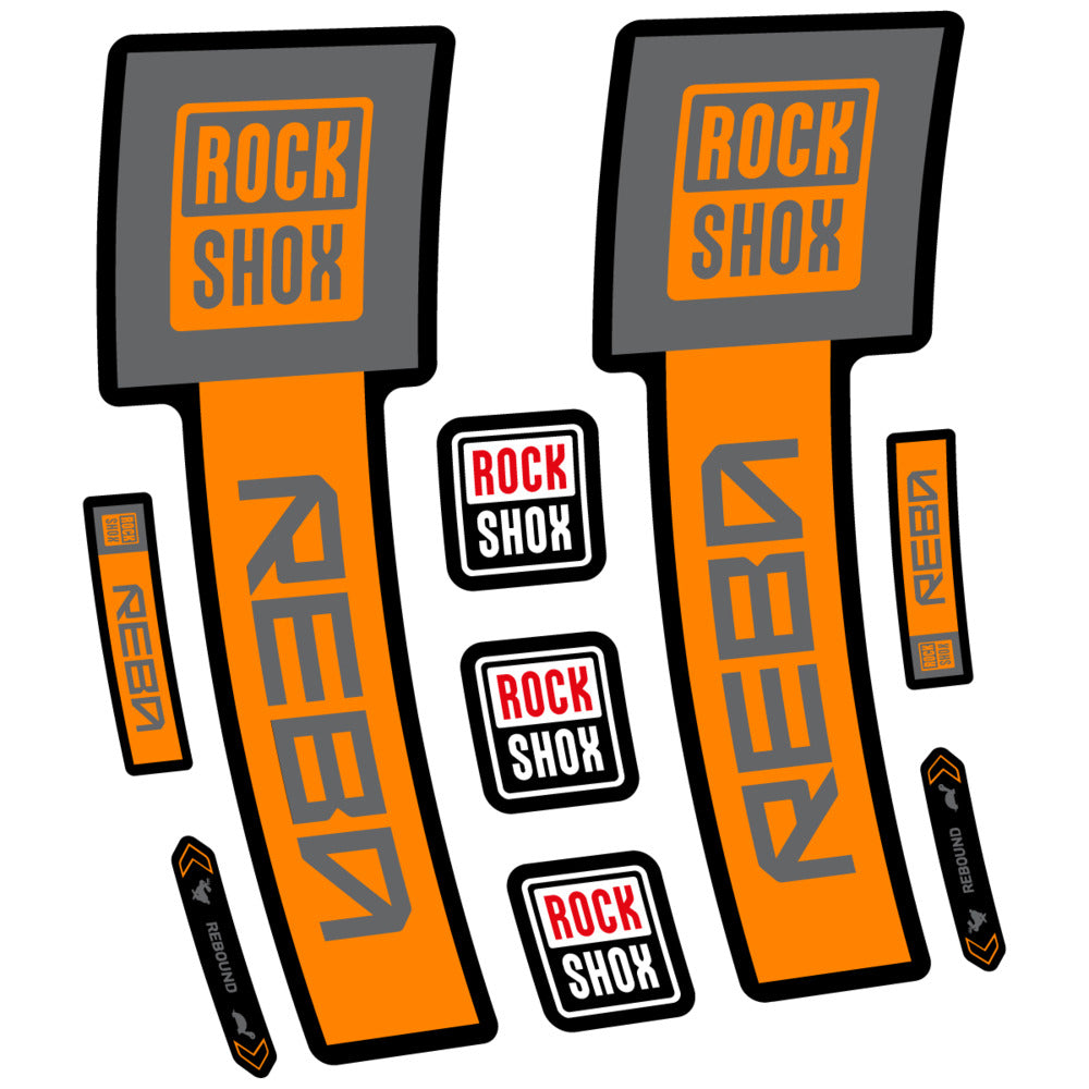 Stickers RockShox Reba Base 2026 compatibles - Autocollants fourche VTT